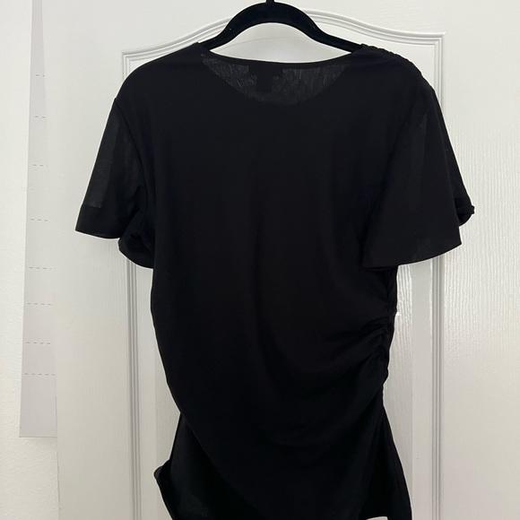 Halogen Black Ruched Blouse SZ L - Picture 5 of 5